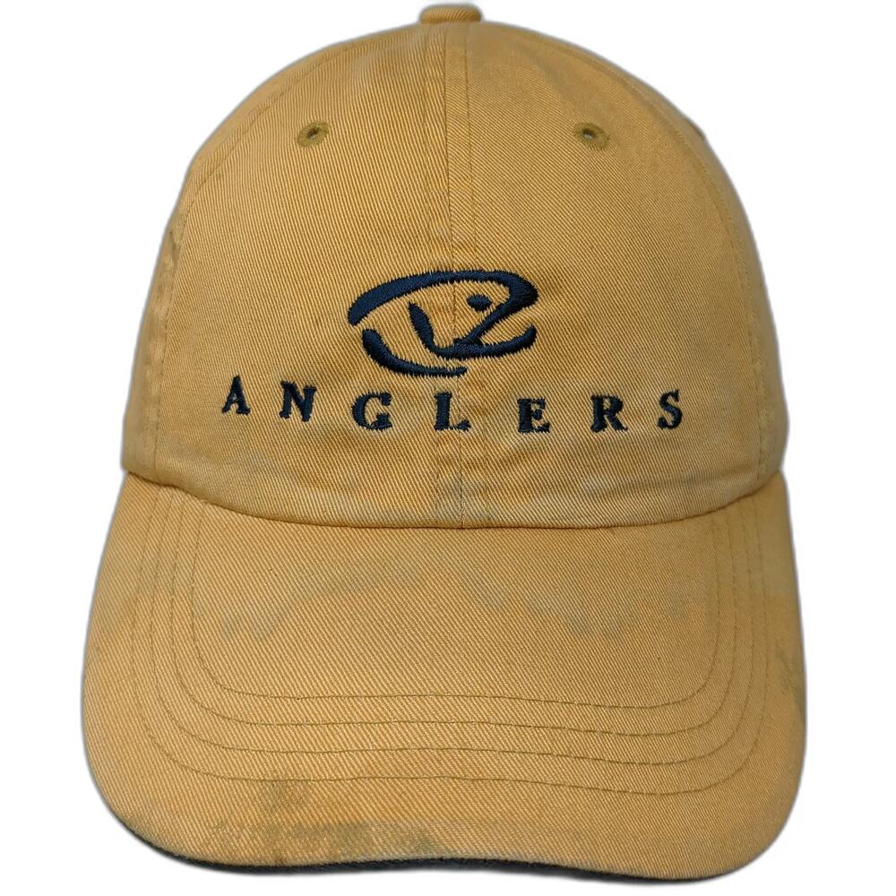 Port Authority Baseball Cap Yellow OSFM Boise Idaho Anglers Fishing Cotton Hat
